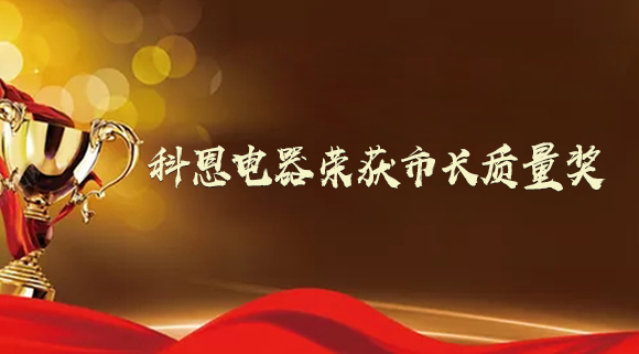 質量強市！十大品牌科恩電器榮獲“市長質量獎”！