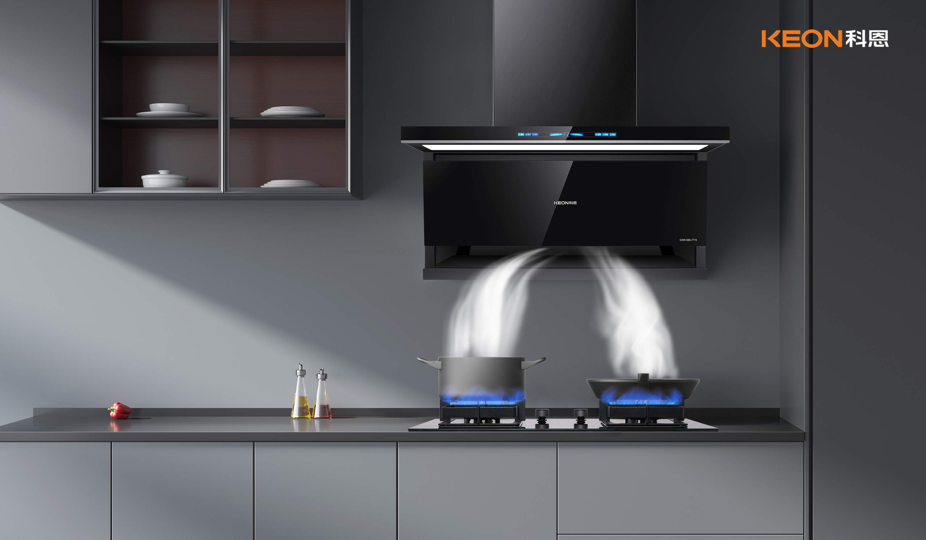 科恩煙灶7710+KN800L，解鎖廚房智凈新境